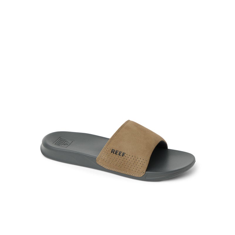 Reef One Slide Mens Sandal, Lightweight & Water Friendly, Grey/Tan, 10 - Image 2